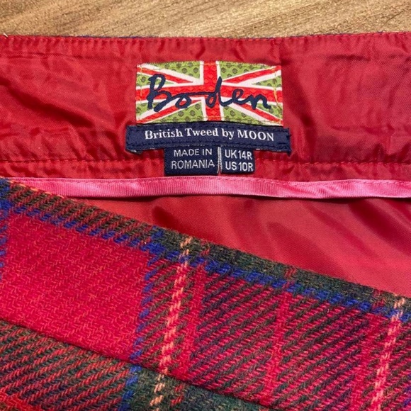 BODEN British Tweed Skirt, Size 10R US / 14R UK - Picture 3 of 3